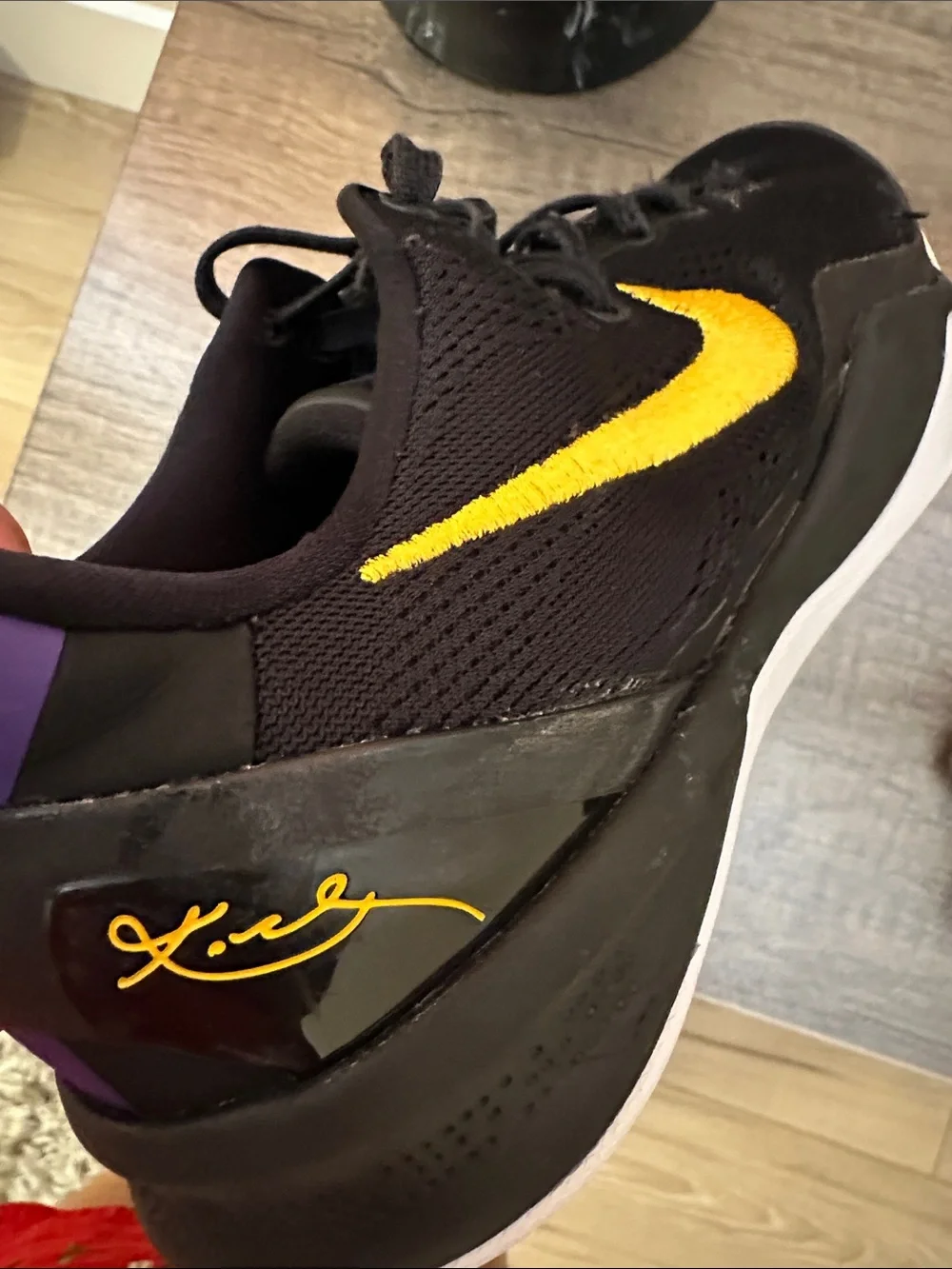 Kobe Nike Men’s Black & Gold Athletic Sneakers